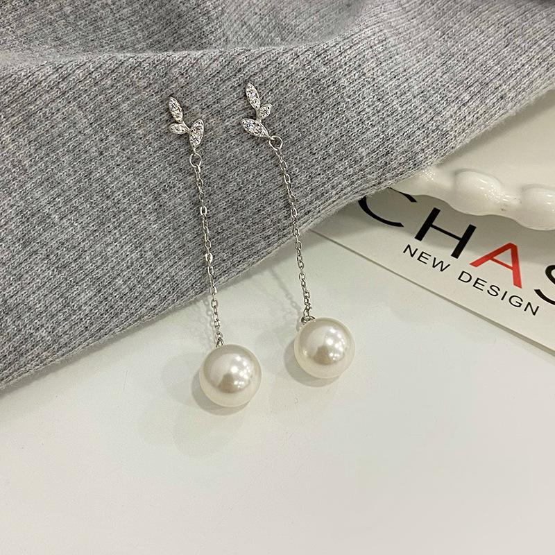 Изысканные жемчужные серьги для женщин, элегантные, модные, темпераментные подарки для маленьких, простые серьги в стиле аромата