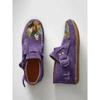 Ботинки Plover женские Comfort Cartoon Cat Printed Leather Button Casual Flat Ankle - 6 Purple