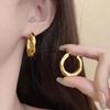 Золотые Серебряные Серьги-Кольца Женские Минималистичные Модные Сочетаемые Украшения
