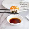 Sky Top Bone China Plates, Ceramic Small Seasoning Dishes for Home Use, Pure White Tableware, Soy Sauce And Vinegar Dishes, 4-Inch Set of 4 Pieces