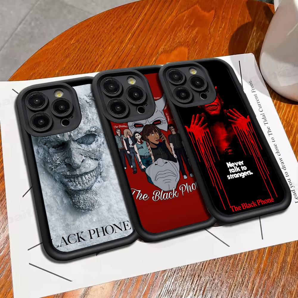 Чехол для телефона из ТПУ в стиле фильма ужасов The B-Black P-Phone Для Iphone 17 16 15 14 13 12 11 Pro Max Plus Чехол
