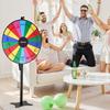 914 mm Spinning Prize Wheel, 18 Slots Spinning Wheel with Stand, Adjustable Height Win Fortune Roulette with a Dry Erase and 2 Markers, 6 Colors, Easy
