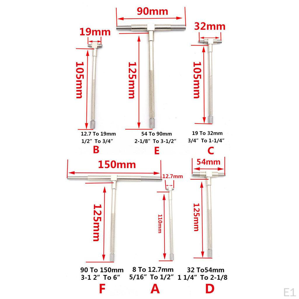 6 телескопических комплектов для измерения диаметров инженеров
