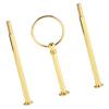 Multi Tiers Cake Tray Stand Handle Fruit Plate Hardware Fitting Holder(3-tiers Round Gold)