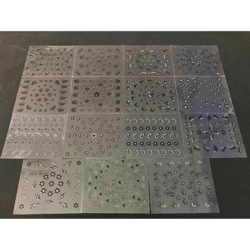 3D наклейки для ногтей бабочка цветочный узор буквы наклейки для маникюра DIY наклейки для маникюра