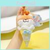 Animal Colorful Ice Cream Plush Keychain Featuring Adorable Fox Rabbit Otter Cat Bear And