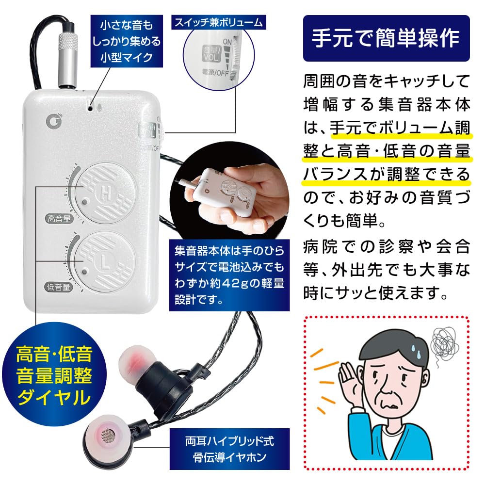 Звукосниматель костной проводимости Earsonic Гибридные наушники с регулировкой высокого и низкого качества звука, легкой регулировкой громкости, бинауральные