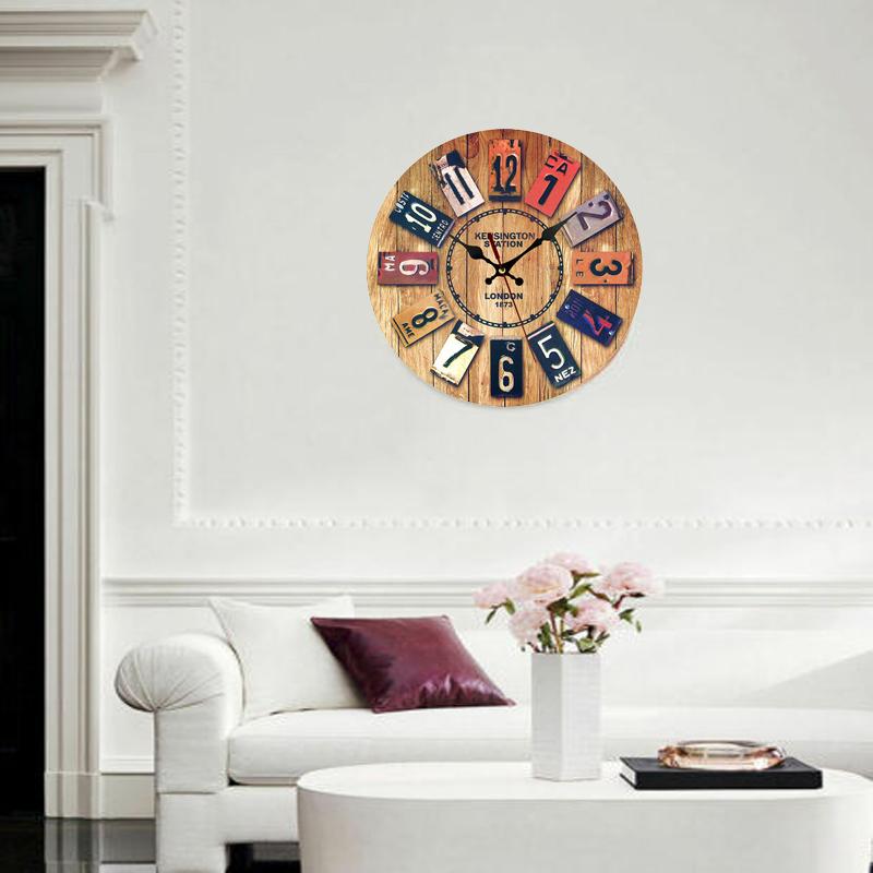 12" настенные часы деревянные для дома кварцевые большие винтажные деревенские аналоговые 30 см