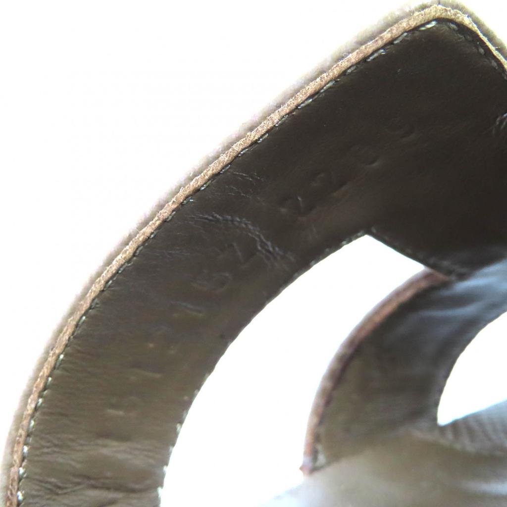 Great HERMES Mule Oazis sandals H logo leather leather Women 35 151215Z Used