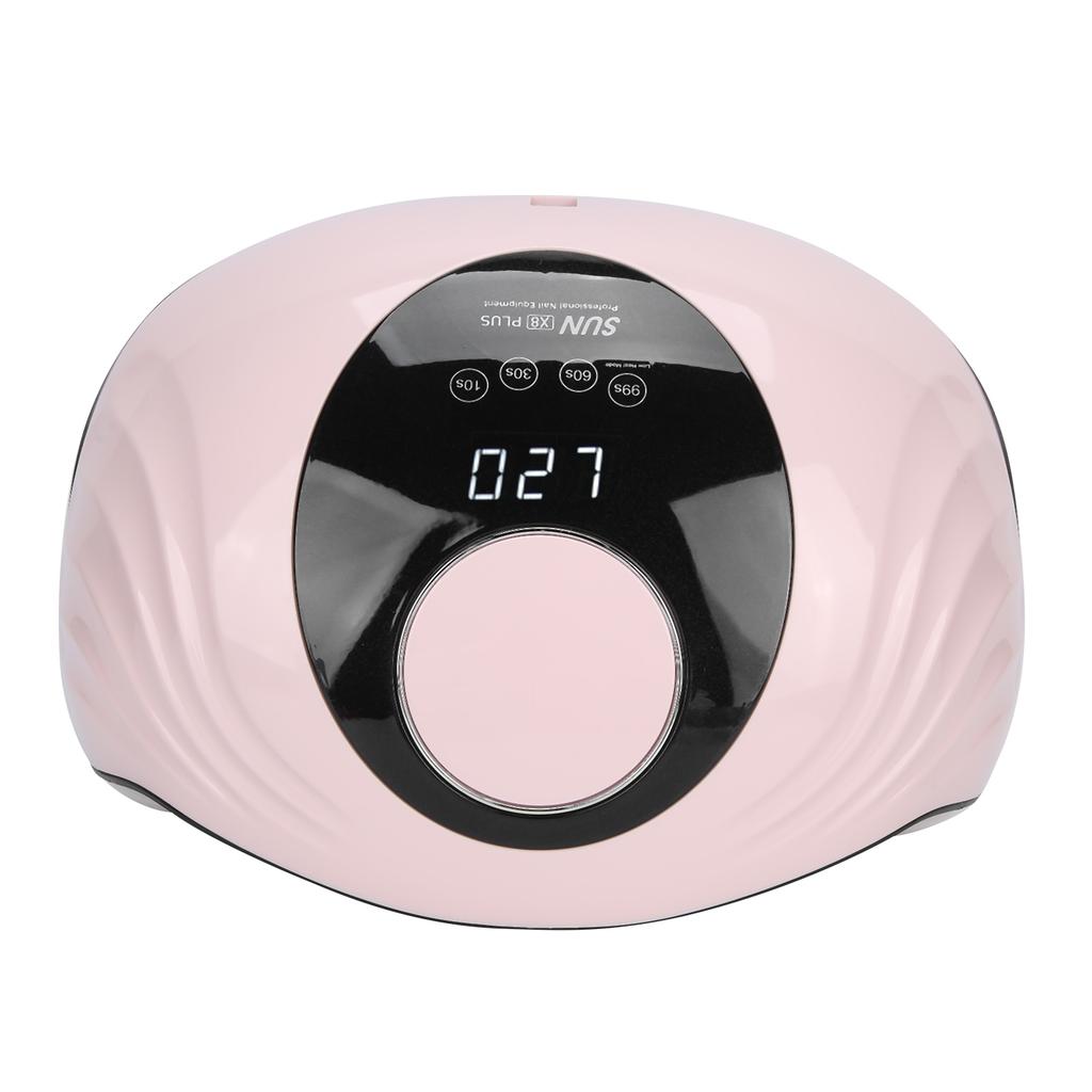 120W UV Nail Lamp LED Gel Polish Dryer Fast Dry Induction Manicure Tool 110‑240VPink US Plug