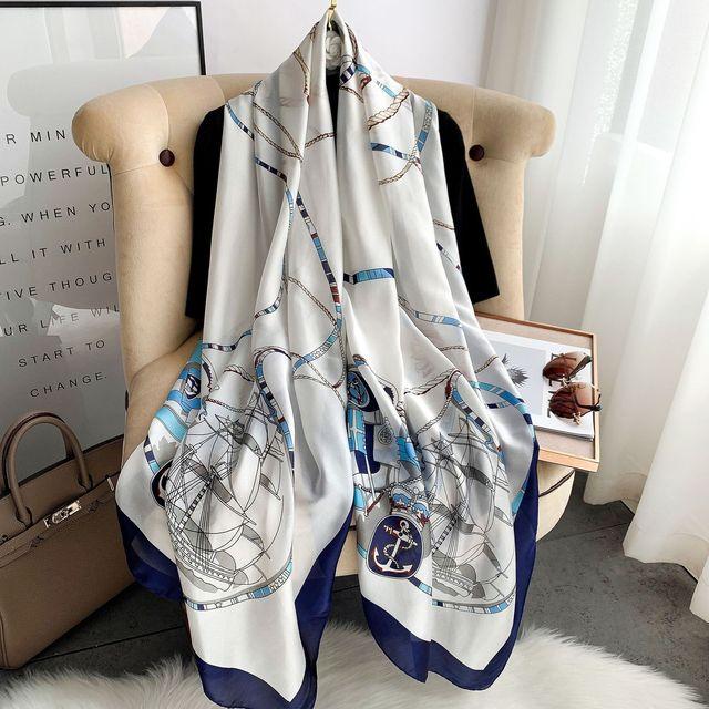 Элитный бренд, шелковый шарф, женский длинный шаль, мусульманский хиджаб, шарфы, пашмины, женские пляжные палантины, бандана, платок, парео 90*180 см