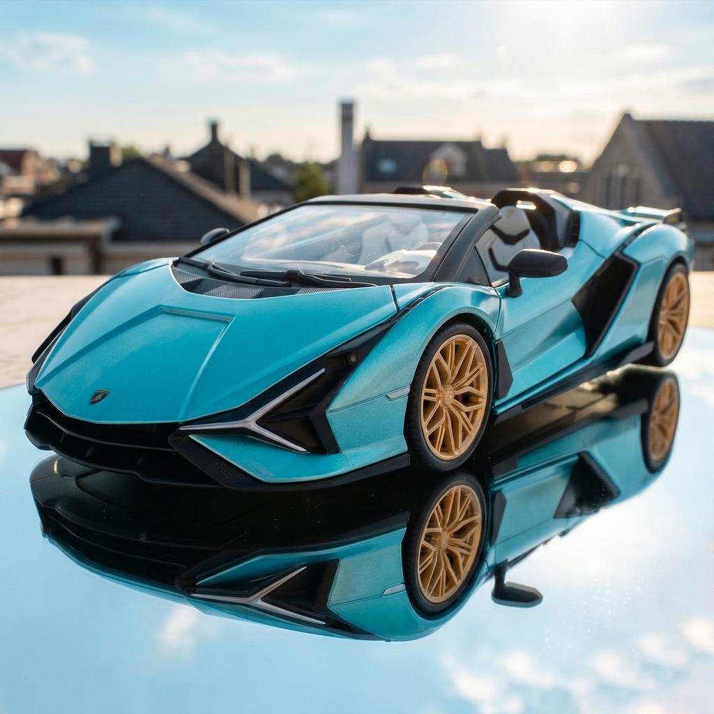 1:18 Lamborghini Sián Roadster Суперкар Металлический Литой Модель Автомобиля Домашние Модные Игрушки и Настольный Декоративный Элемент Подарки на День Рождения