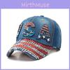 Джинсовая кепка с флагом США, регулируемая, для защиты от солнца, для взрослых