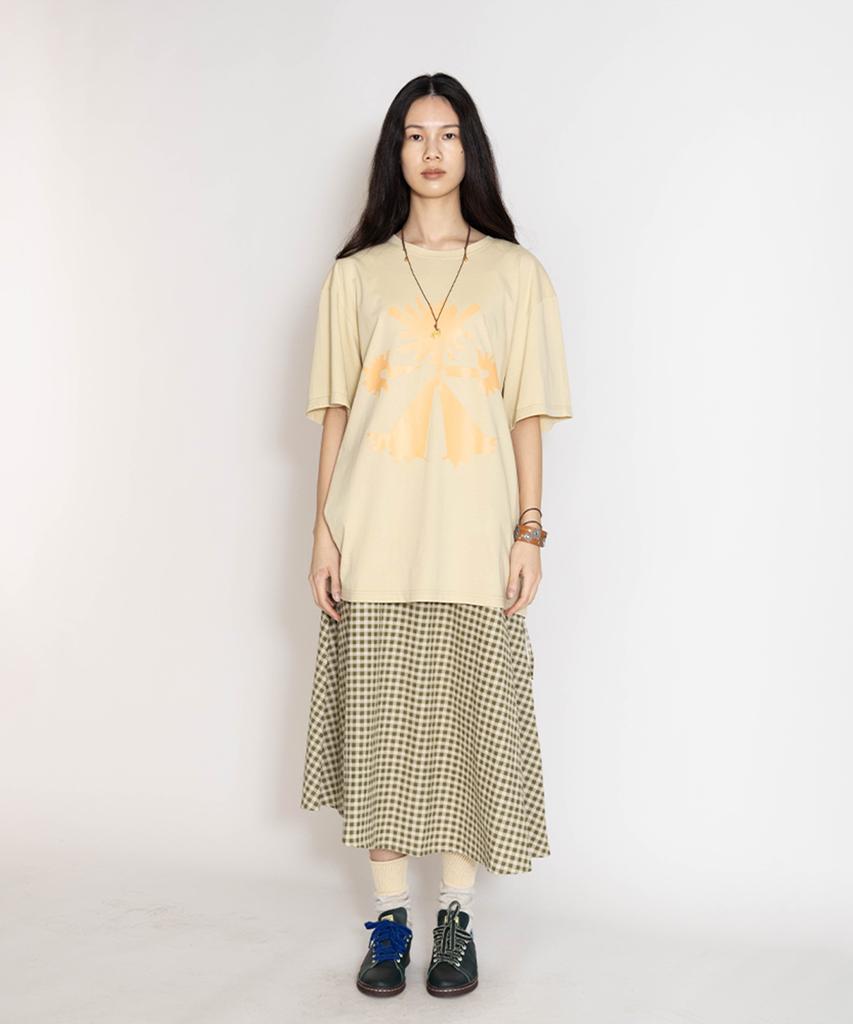 TOWTOW ARCHIVE Root Focus Short Sleeve T-Shirt Ecru