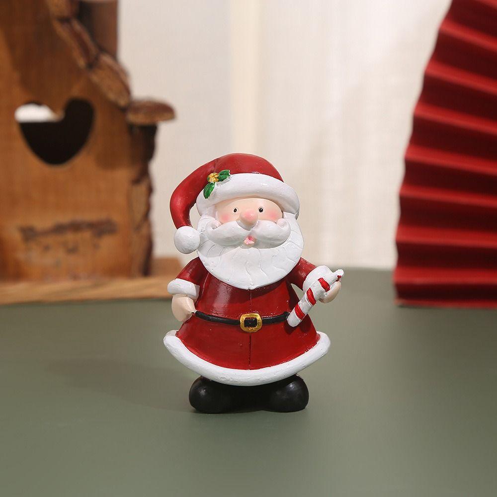 Забавная фигурка Санта-Клауса Креативная миниатюрная скульптура Статуэтка Санта-Клауса Фоновая композиция