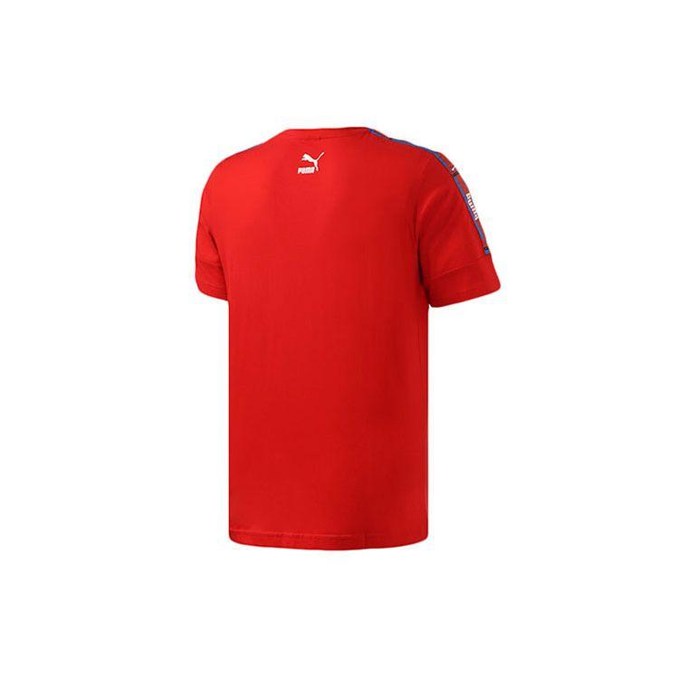 Puma Casual Sports Logo Crew Neck Short Sleeve T-Shirt Men Tops Red 579516-04