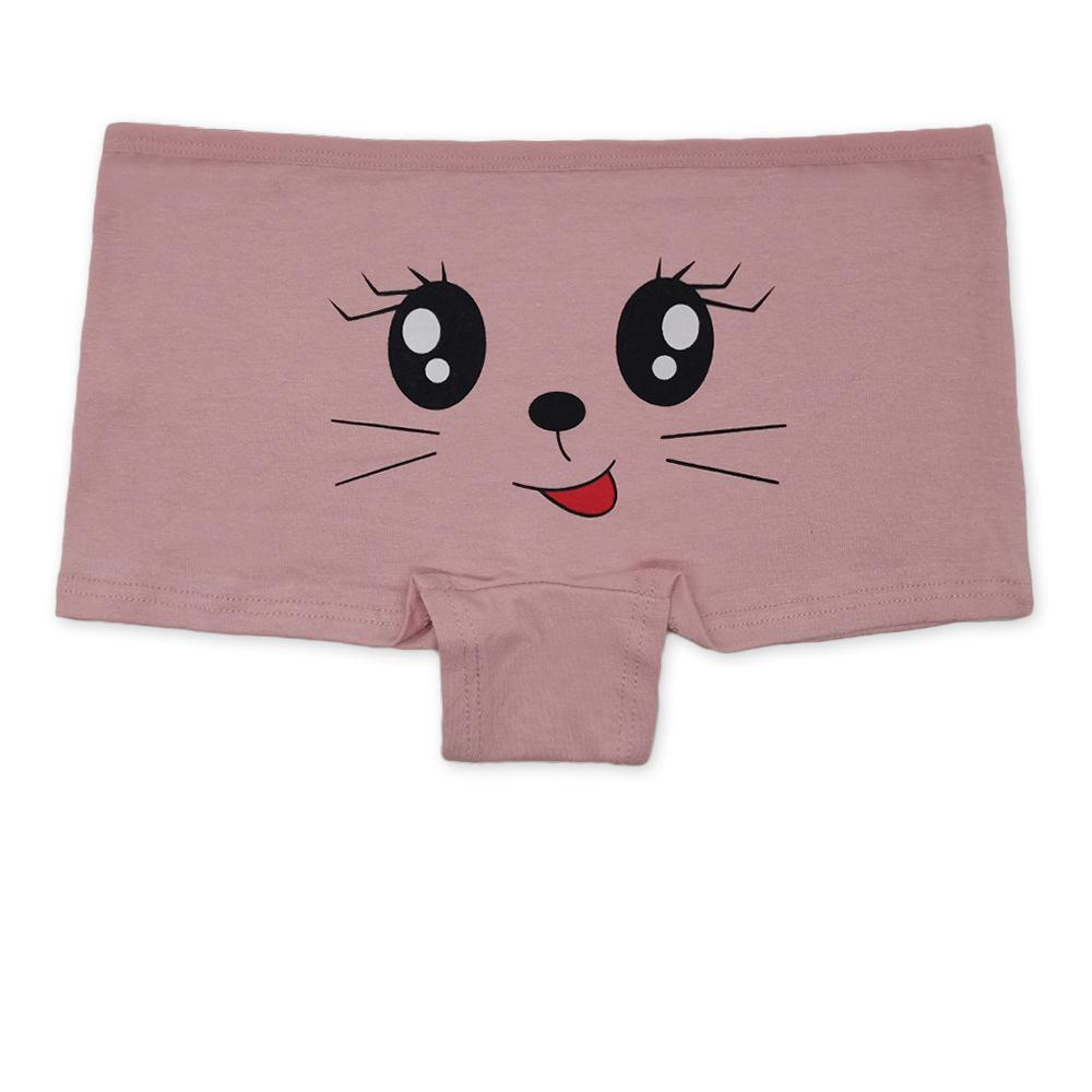 Женские хлопковые трусики-боксеры, женское нижнее белье с принтом и низкой талией, женские трусики-боксеры, 6 шт.