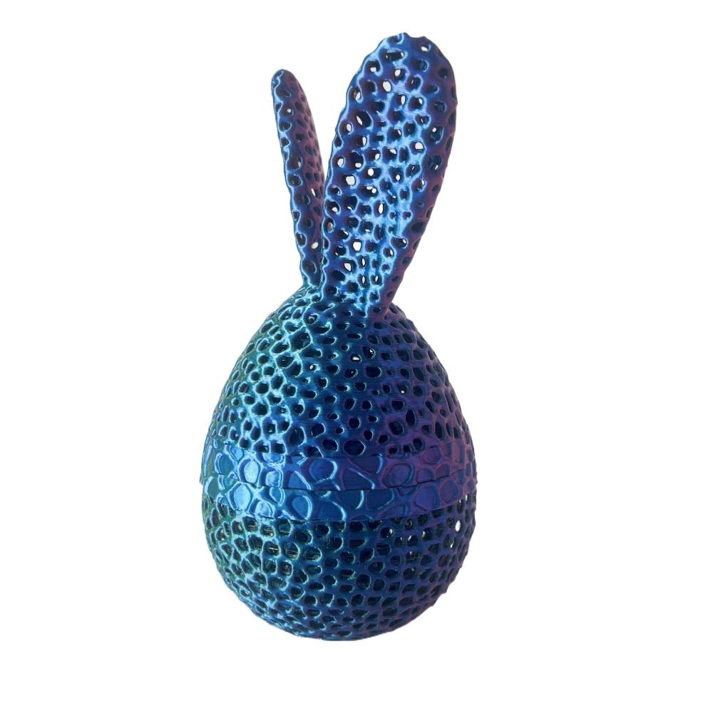 Handmade Easter Bunny Egg Printed Toy 3D Printed Easter Eggshell Statue Easter Eggs Figurines  Desk