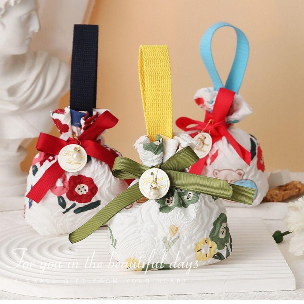 Мешок на шнурке большой вместимости для новогодних подарков в корейском стиле, свадебный мешочек для конфет, женский/для девочек