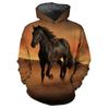 Horse 3D Print Hoodies Women Men Fashion Streetwear Casual Hoodie Oversized Pullovers Hooded Sweatshirts Kids Tops Clothing