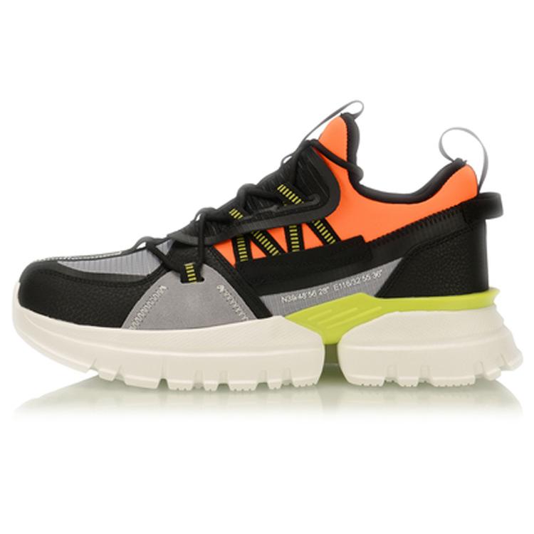 Li Ning LN U.T Нескользящие Устойчивые к истиранию Низкие Спортивные Повседневные Кроссовки Унисекс Черный Оранжевый AGLP081-1