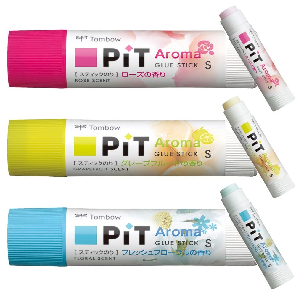 Клей-карандаш Tombow Pencil PiT High Power Aroma Stick Быстросохнущий Размер S 6 штук x 2 (Ароматизированный) (Сильный, Адгезия) (10г) (по 3 штуки) HCA-613AZ