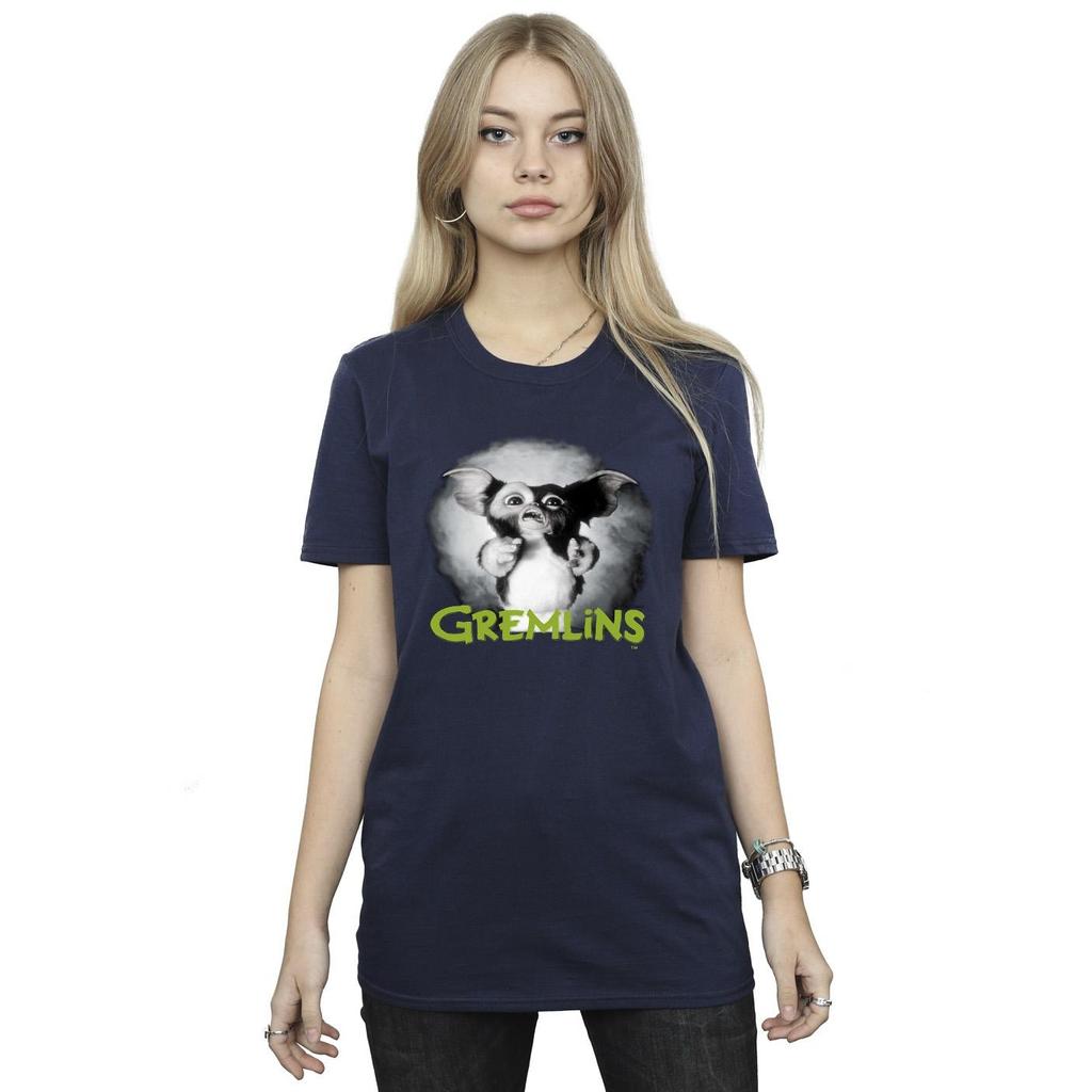 Gremlins Womens/Ladies Scared Green Cotton Boyfriend T-Shirt