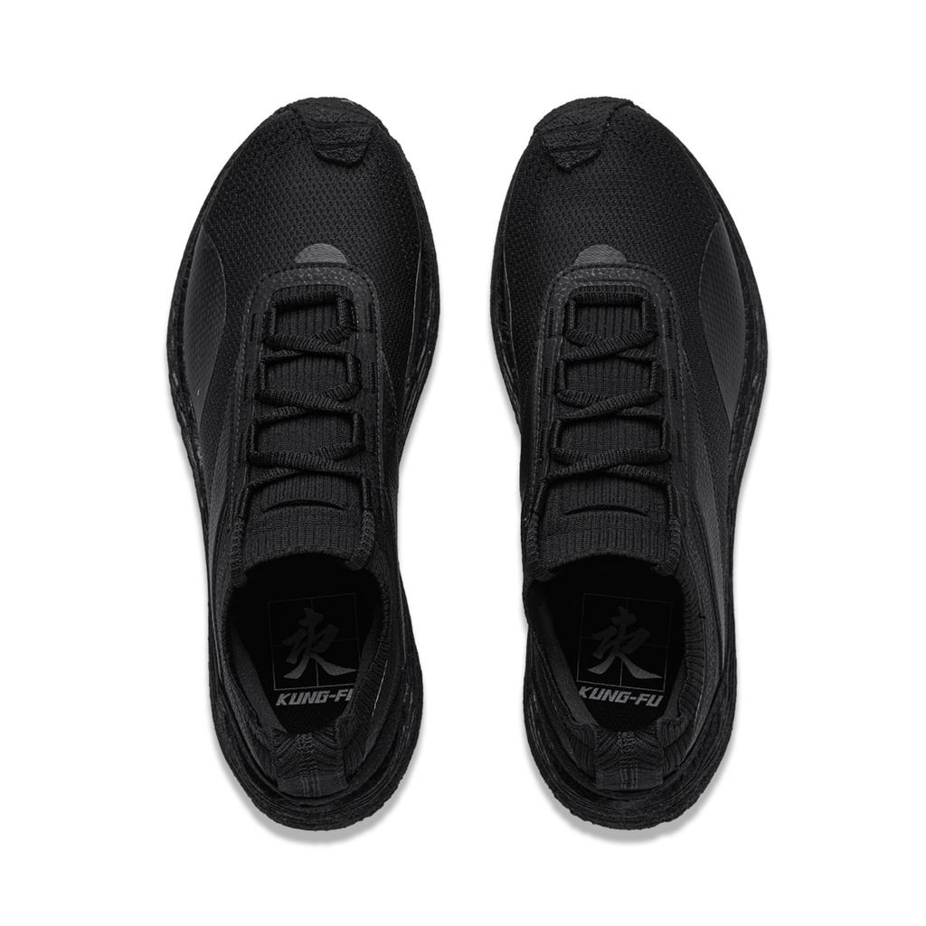 Li Ning Амортизирующие, Износостойкие Низкие Повседневные Кроссовки Унисекс Черные AZGU021-1