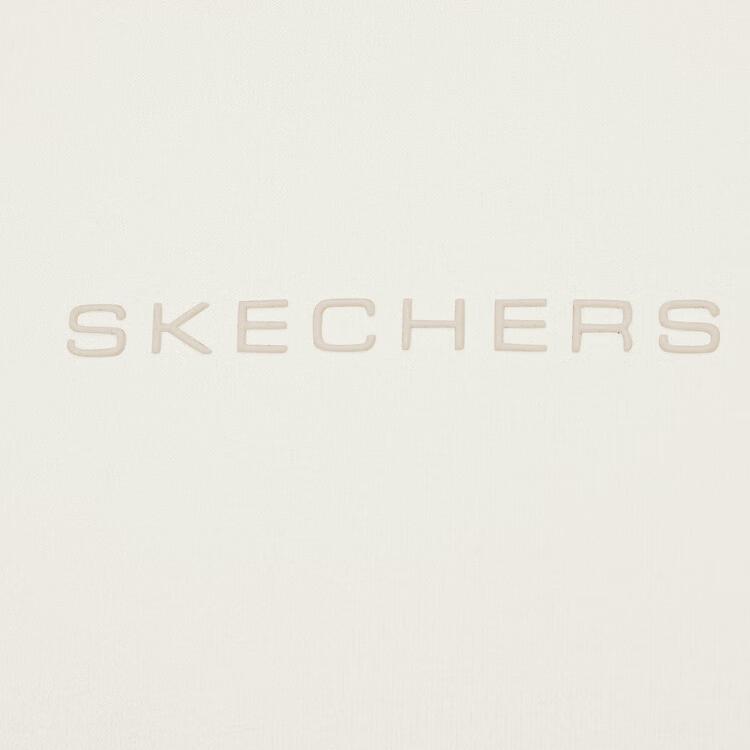 Skechers Godri Простое Вязаное Дышащее Спортивное Платье с Коротким Рукавом Женские платья Тофу-Белый P225W175-0211
