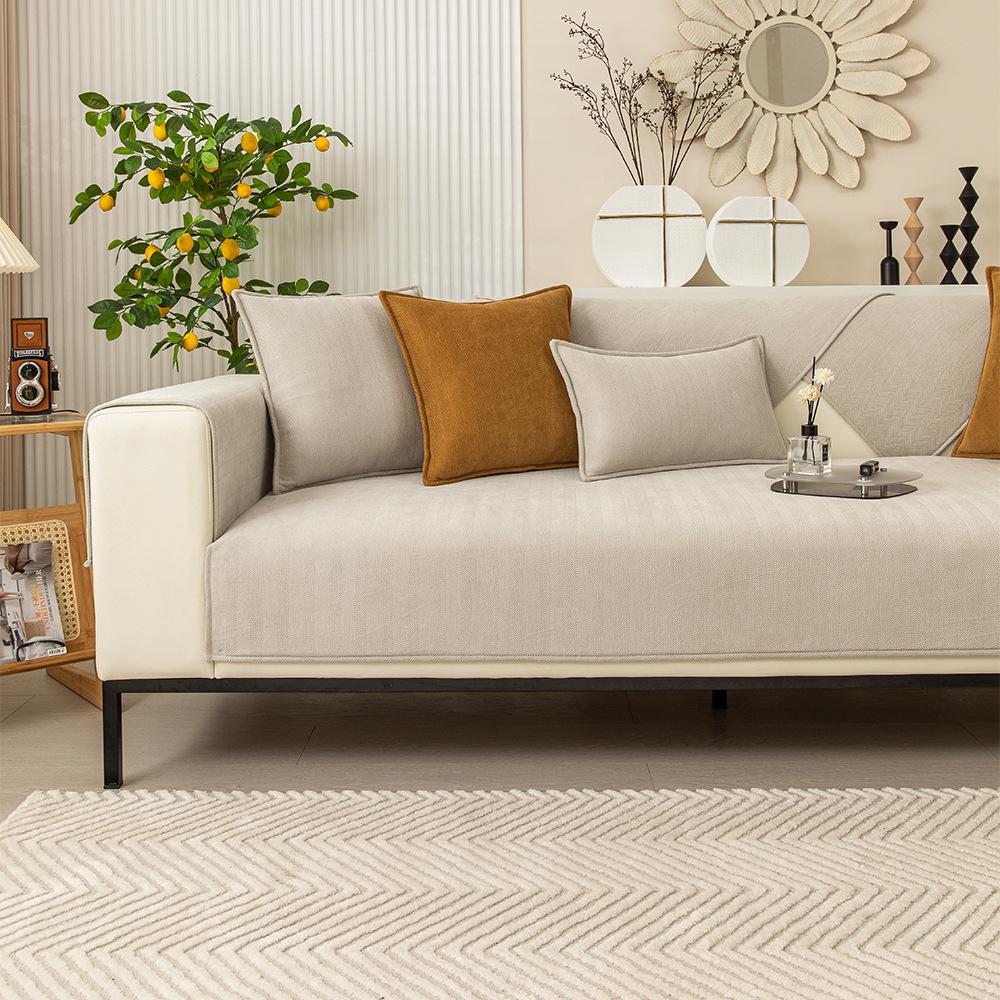 Подушки для дивана в елочку из шенилла: Нескользящий, устойчивый к грязи, однотонный чехол в скандинавском стиле для всех сезонов