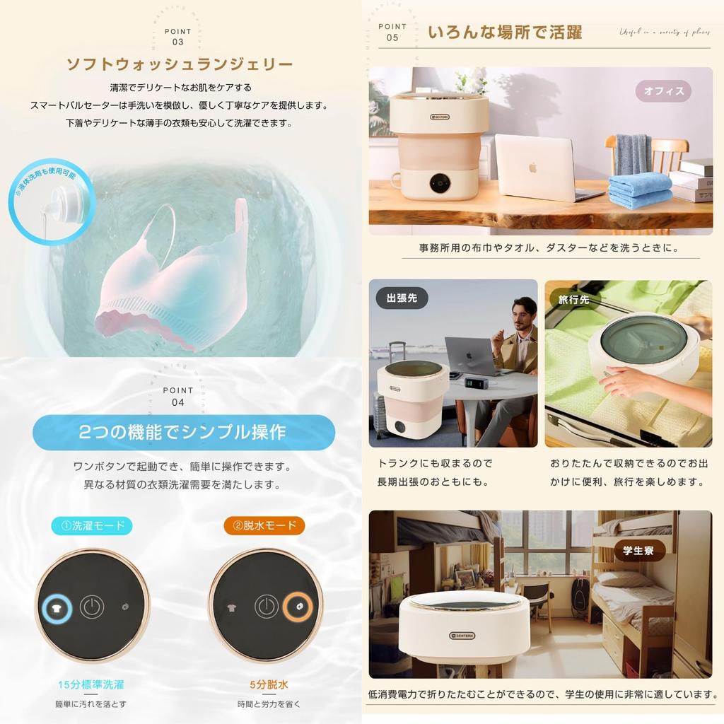 Small Washing Machine Folding Sorting Washing Mini Laundry Mini Washing Machine Underwear Baby Clothes Towel Socks Washing Machine 8.5L