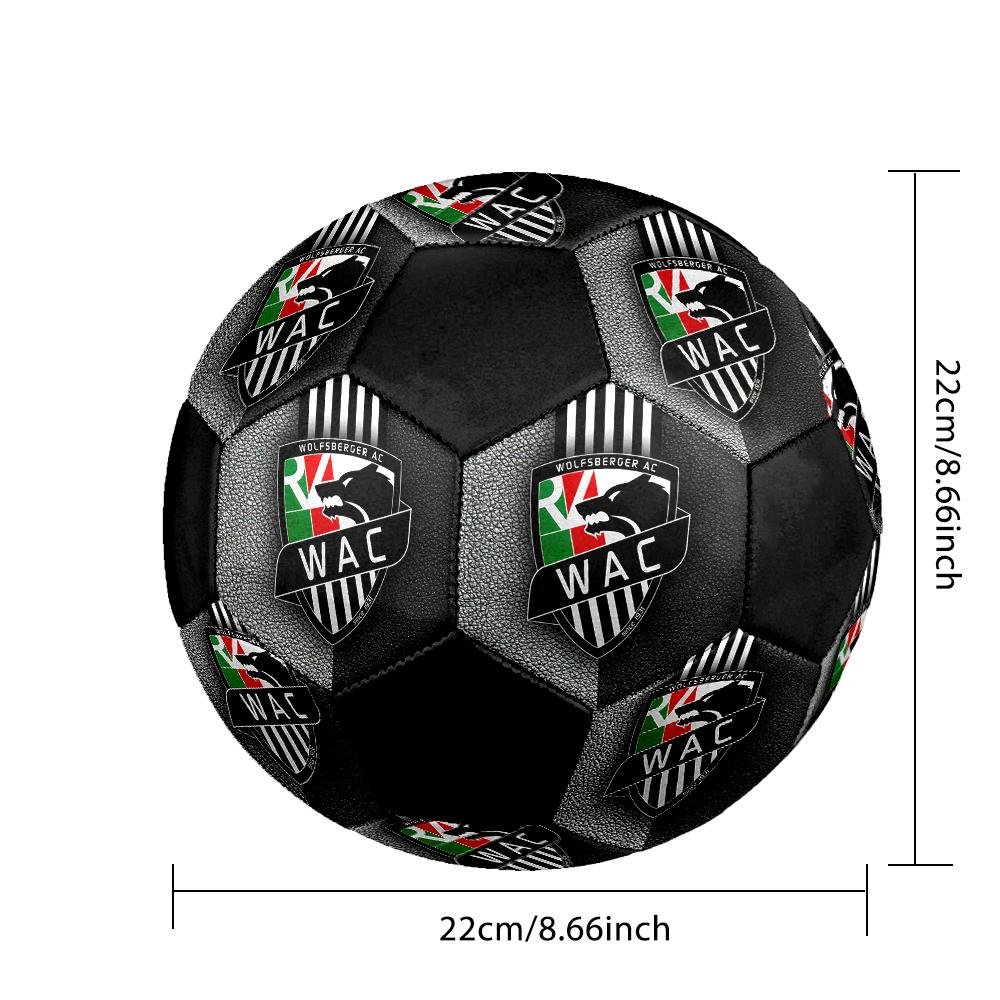 Wolfsberger AC Soccer Ball, colorful, suitable for all ages, machine-stitched, PVC material, competition grade, durable and high bounce