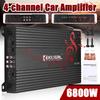 6800W 12V 4 Channel Car Amplifier Subwoofer Slim Class A/B Car Audio Amp Powerful Amplifiers Subwoofer Bass Speaker Amplifiers