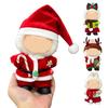 Christmas Costume Set 17cm Doll Outfit Santa Claus Clothes Santa Hat Dress Accessories Cute Dress Up Costume Set for Xmas Holiday Winter Gifts