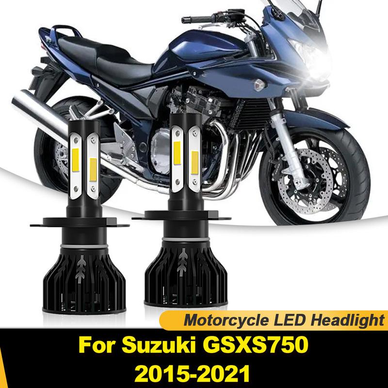 1/2X H4 9003 LED Headlight Bulb With Canbus High & Low Beam Motorcycle Headlamp For Suzuki GSXS750 2015-2017 2018