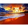 Полный круглый дрель Алмазная вышивка Закат Пляж 5D DIY Алмазная картина Вышивка крестом Горный хрусталь