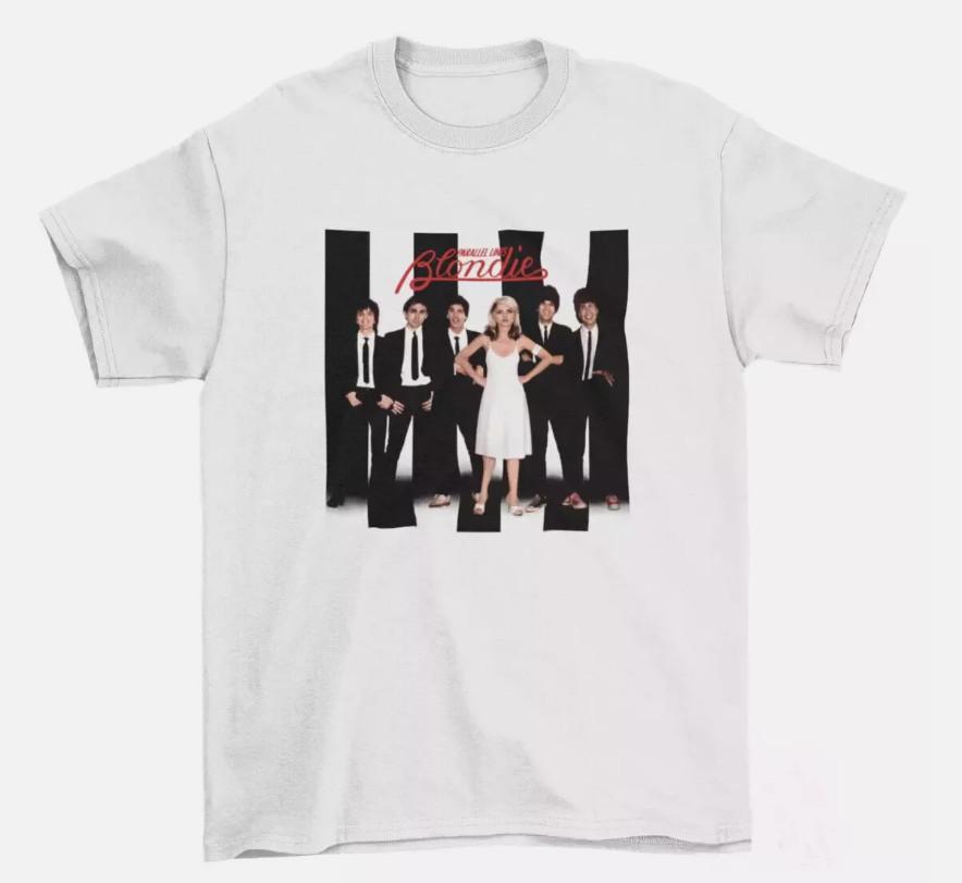 Футболка Blondie Parallel Lines, Белая, Размеры S-5XL. Унисекс футболка для любителя музыки