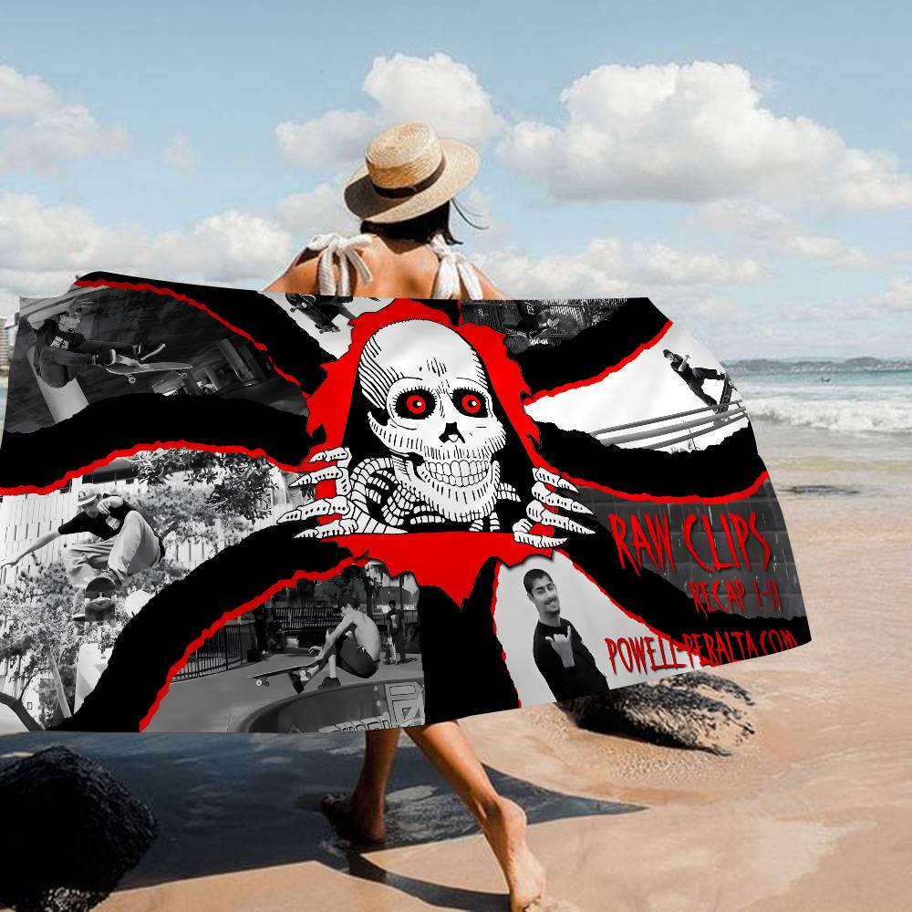 Классический P-Powell P-Peralta Логотип Большие Микрофибровые Пляжные Полотенца Быстросохнущее Полотенце Песочные Пляжные Полотенца Полотенце для Бассейна Для Путешествий Плавание Йога