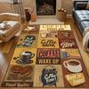 3D Винтажный Принт Кофейной Карты Ковер Современный Домашний Декор Коврик Большого Размера для Подарков Гостиная Спальня Прикроватный Диван Напольный Коврик