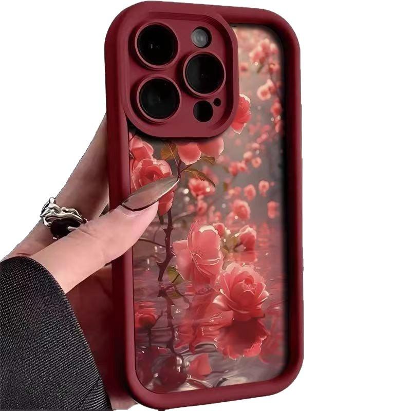 Новый сафлор подходит для чехла на мобильный телефон iphone16 Apple 15promax/14 Япония и Корея 13pro12 индивидуальность 11XR