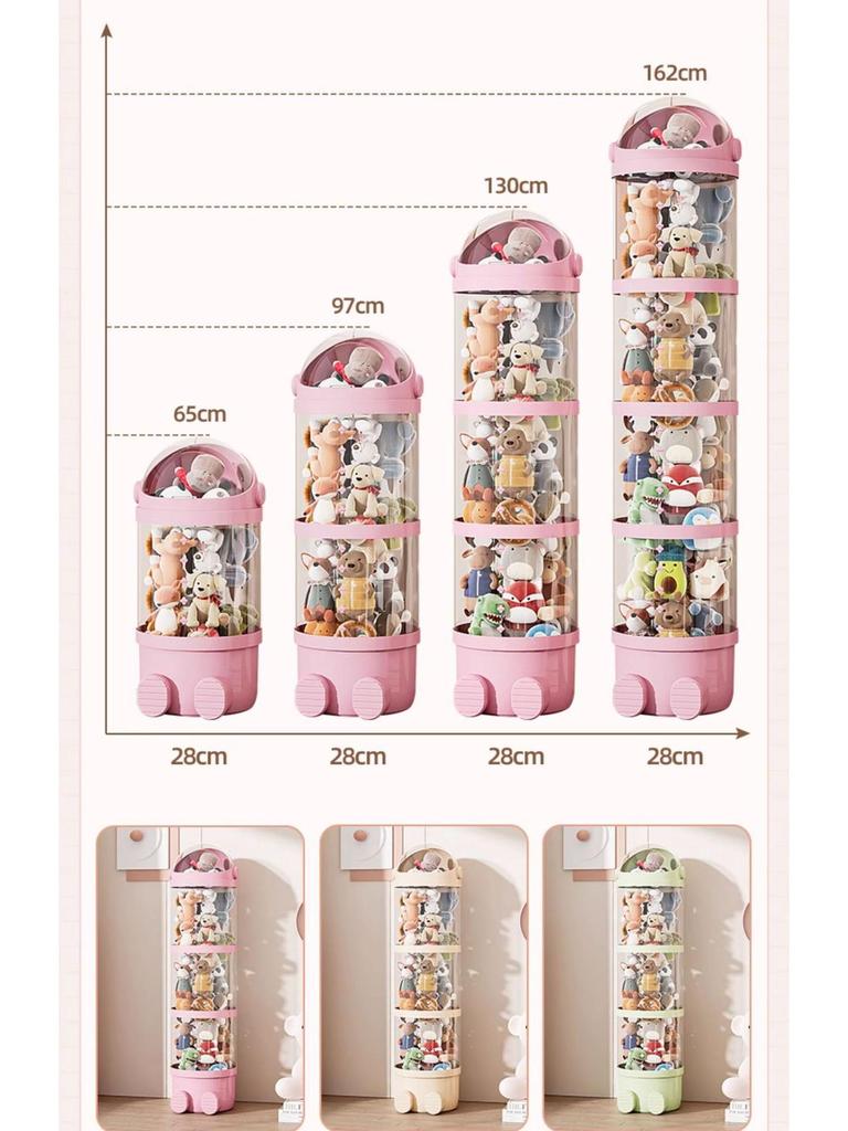 Upgraded Multi-Layer Plush Doll Storage Tube for Kids