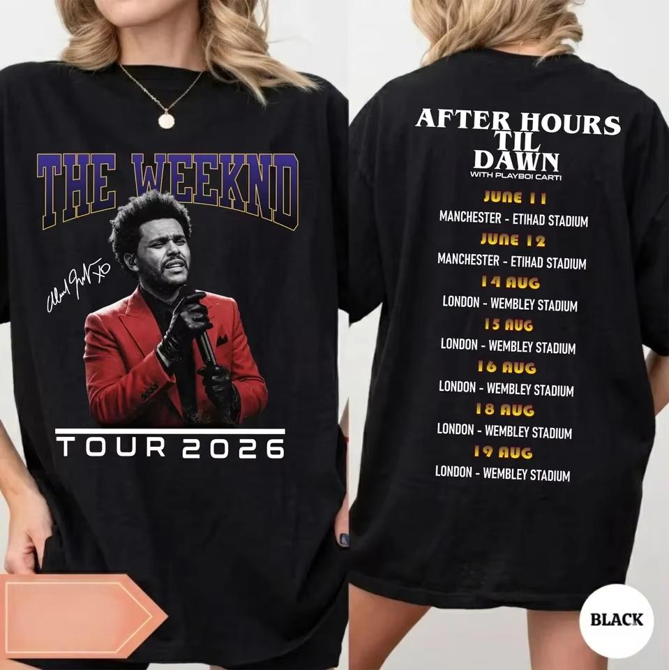 2026 New World Tour Tshirt Suitable For Both Men And Women Cotton Clothing Hiphop Shortsleeved Shirt Genderneutral Style