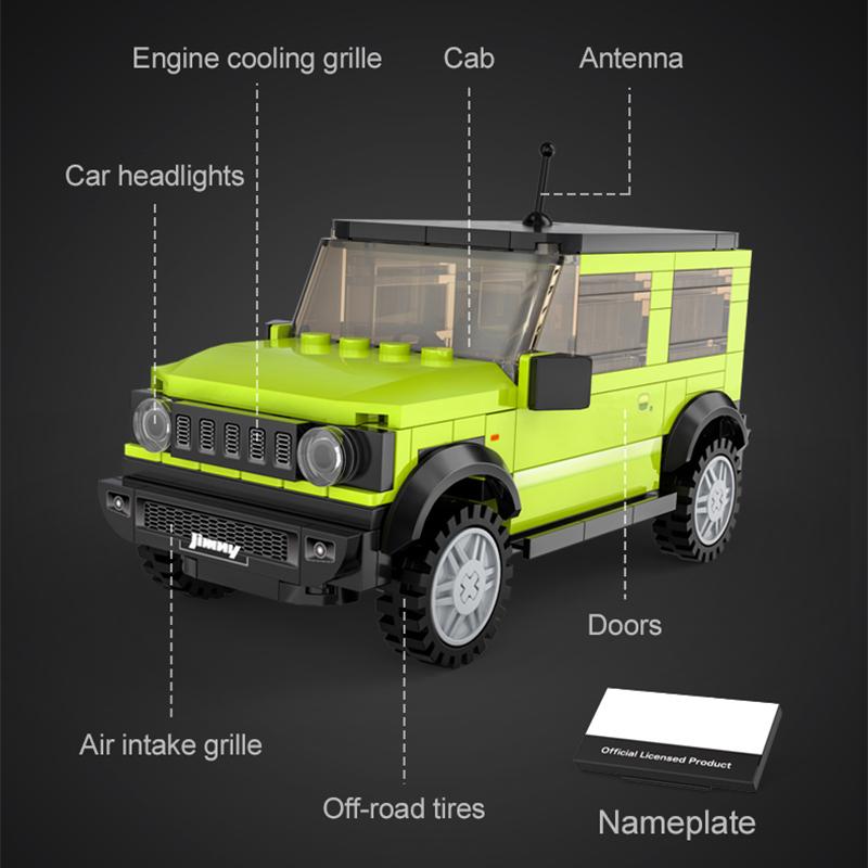 Cada 1:24 City SUV Compatible Off-road Racing Car Vehicle Building Block Classic Technical Bricks Toys for Children Gift