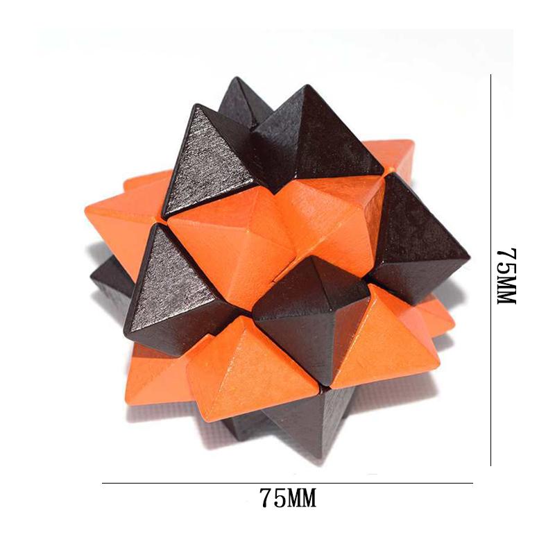 Luban Lock Puzzle Unlock Interlock Game IQ Test Wooden Brain Teasers For Adults Kids Logic Smart Mind Challenge Educational Toys