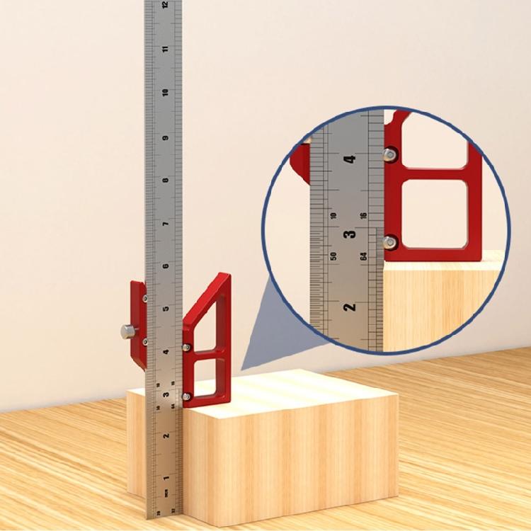 Центральный разметочный инструмент для деревообработки Квадратные угольники из алюминиевого сплава Линейка 45/90° Линейка