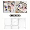 Набор из 8 модульных органайзеров с выдвижными ящиками, органайзер для косметики и украшений для ванной комнаты — настольный органайзер для офиса