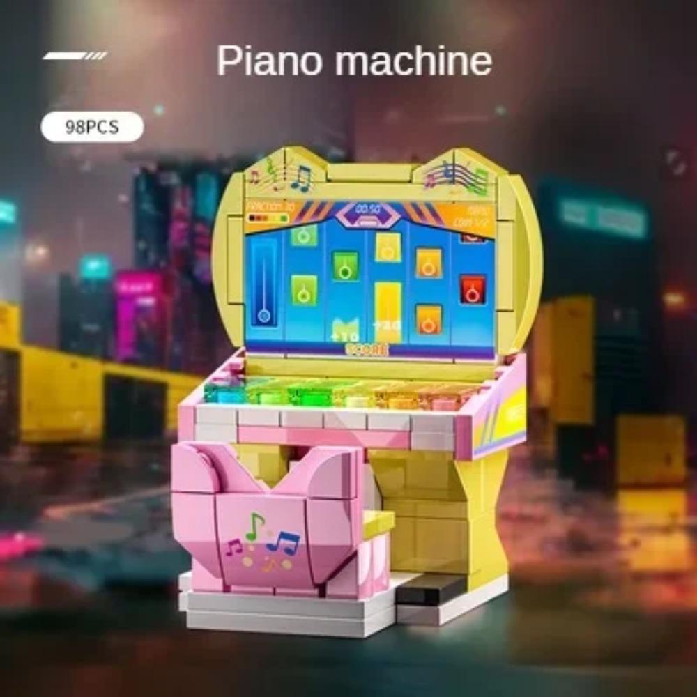 Fashion Video Play Piano Drum Set Shot Counter Assembly Model Children Assembled Building Blocks Toy Gifts Compatible With Lego
