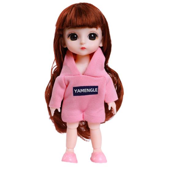 Игрушка для кукол 6 дюймов Изысканный Прост в уходе Удобный на ощупь 44204 Кукла с большими глазами для развлечений