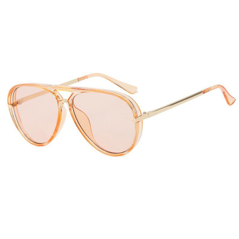 New Double Beam Fashion Sunglasses Men's and Women's Advanced Sense European and American Simple Casual Versatile UV Protection Sunglasses