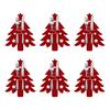 6/12Pcs Christmas Tree Cutlery Holder Bag Spoon Fork Dinner Flatware Cover